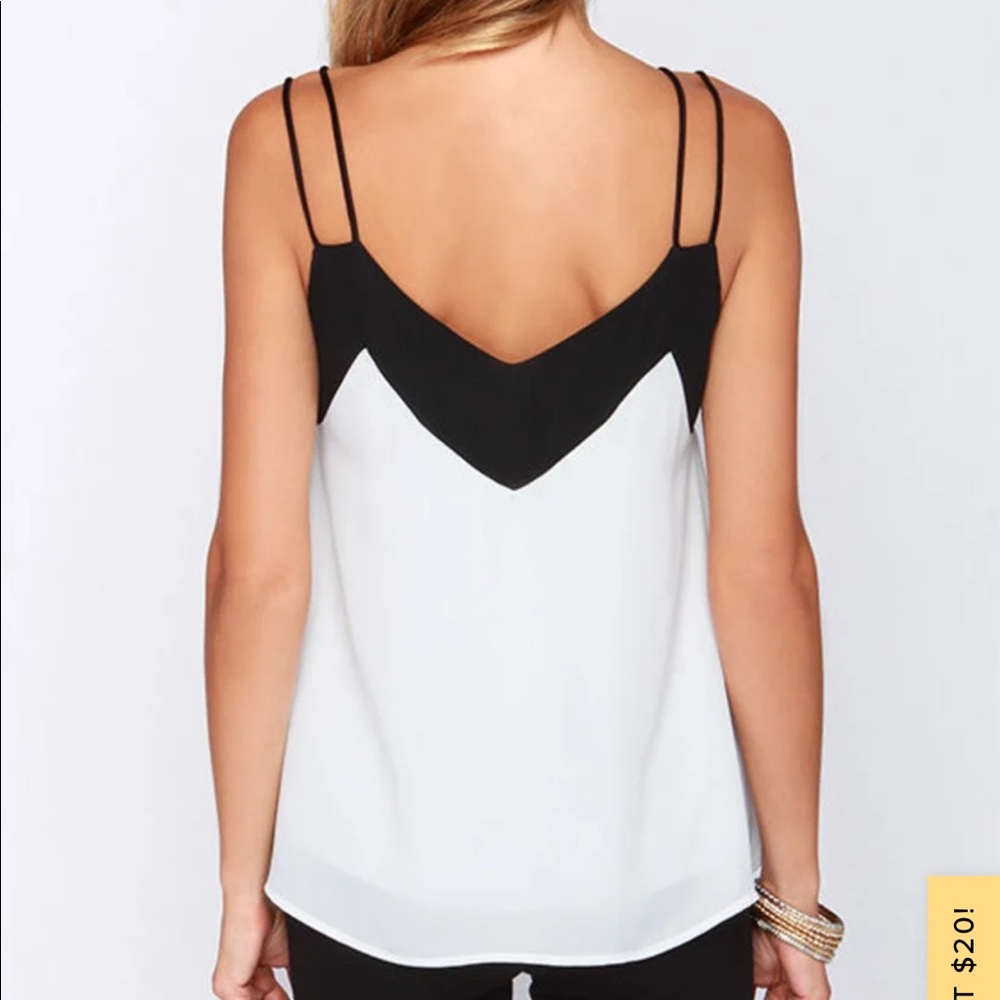 Lulu’s Ivory and Black Tank - Picture 4 of 6